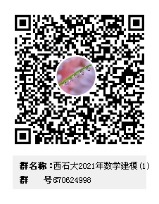 西石大2021年數(shù)學(xué)建模(1)群二維碼